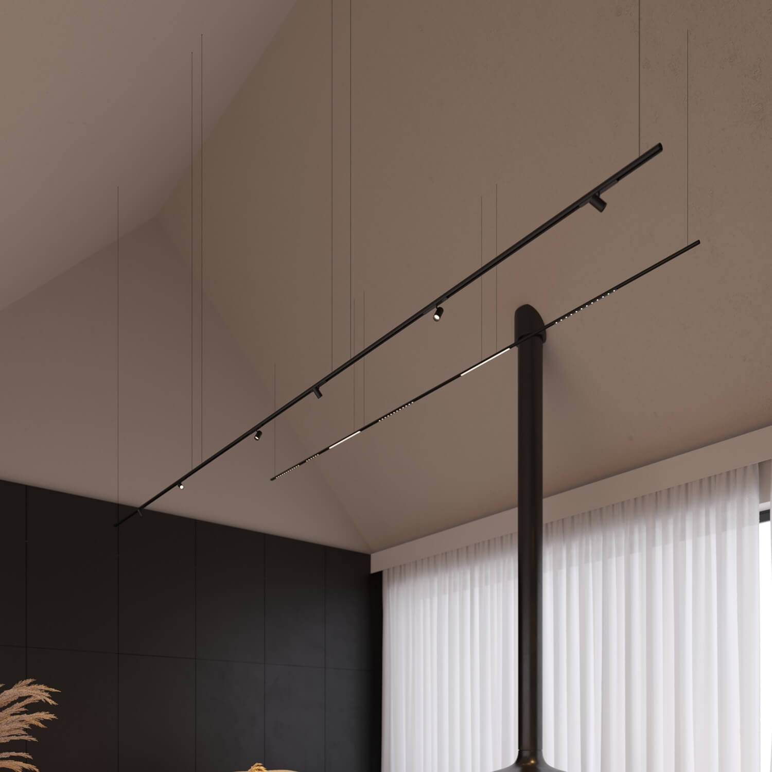 suspended magnetic track lights